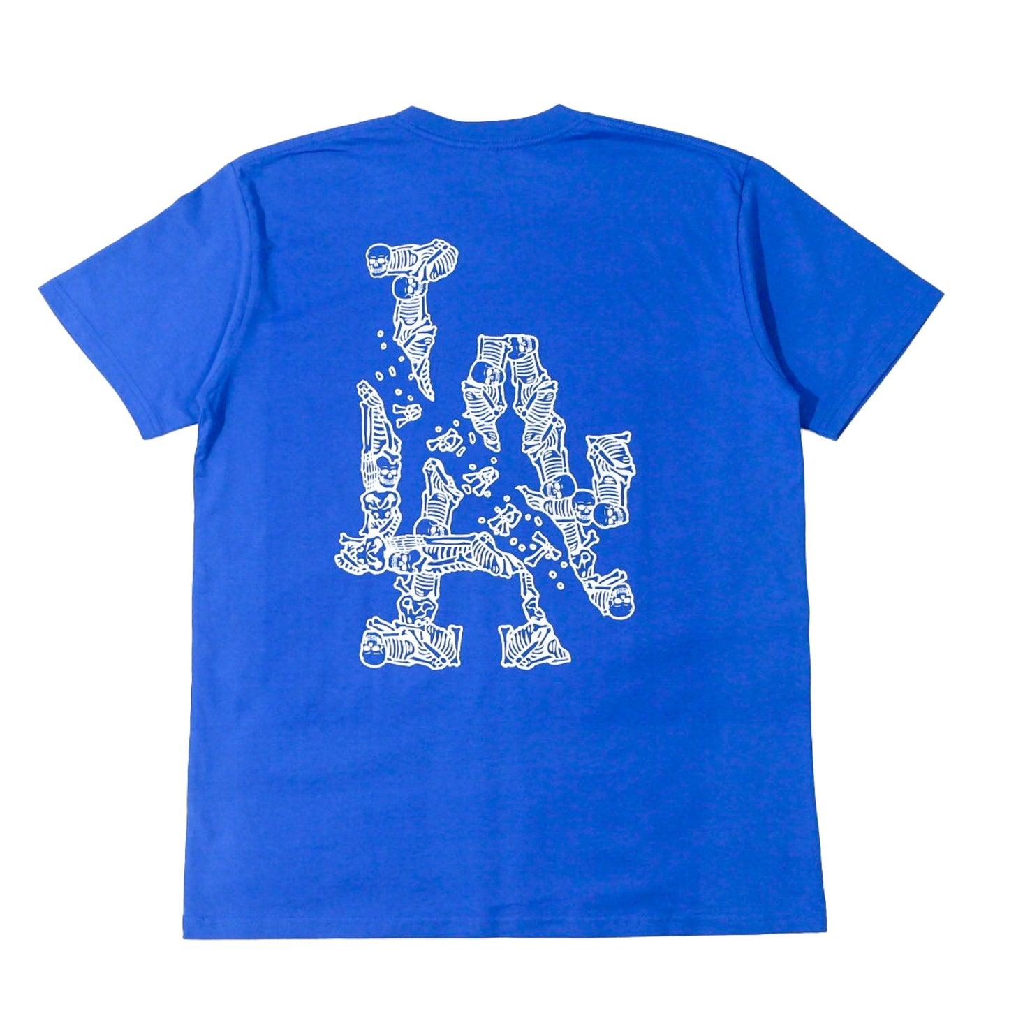 Blue LA Dodgers Skeleton Tee